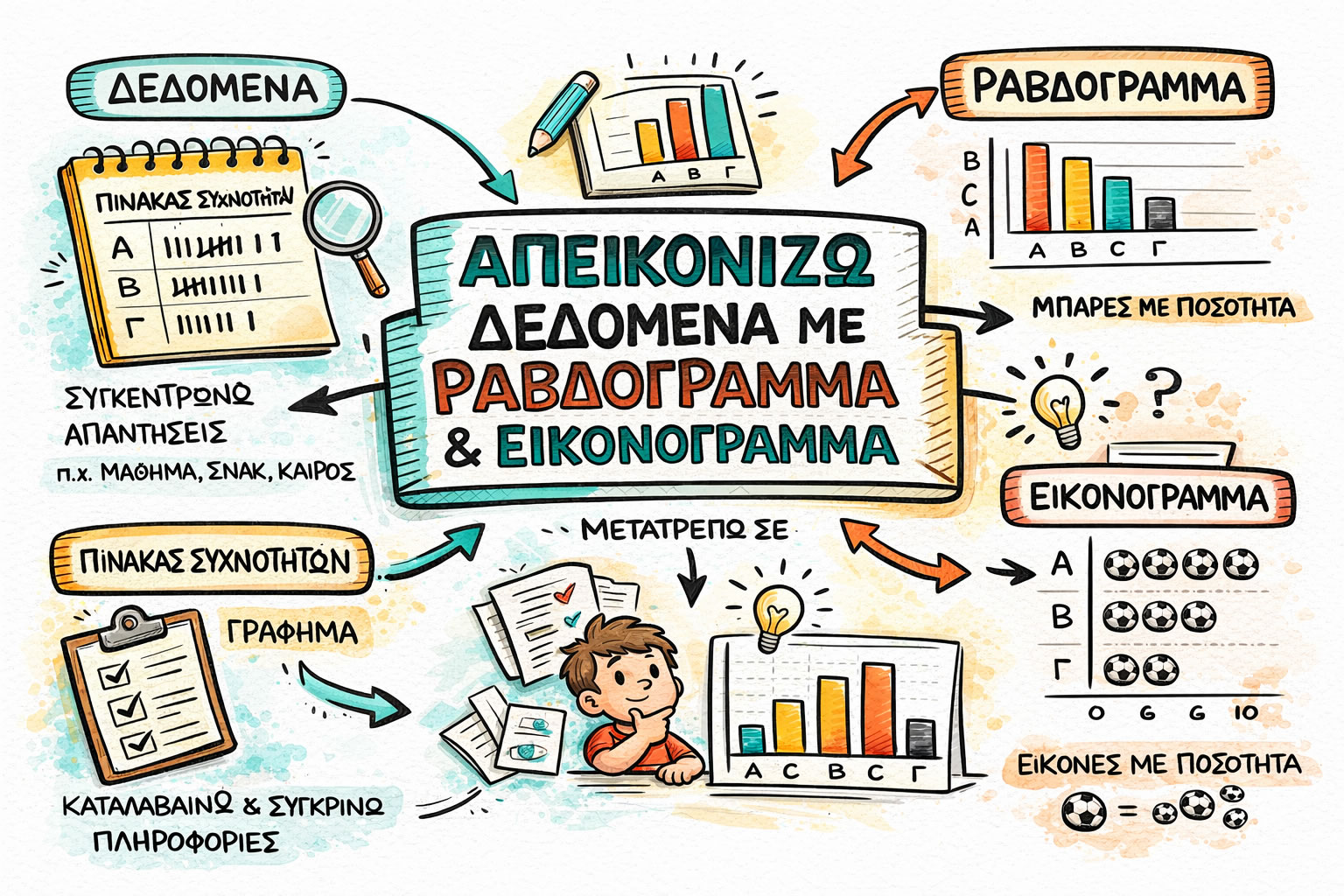 04.45 Απεικονίζω δεδομένα με ραδβδόγραμμα ή εικονόγραμμα