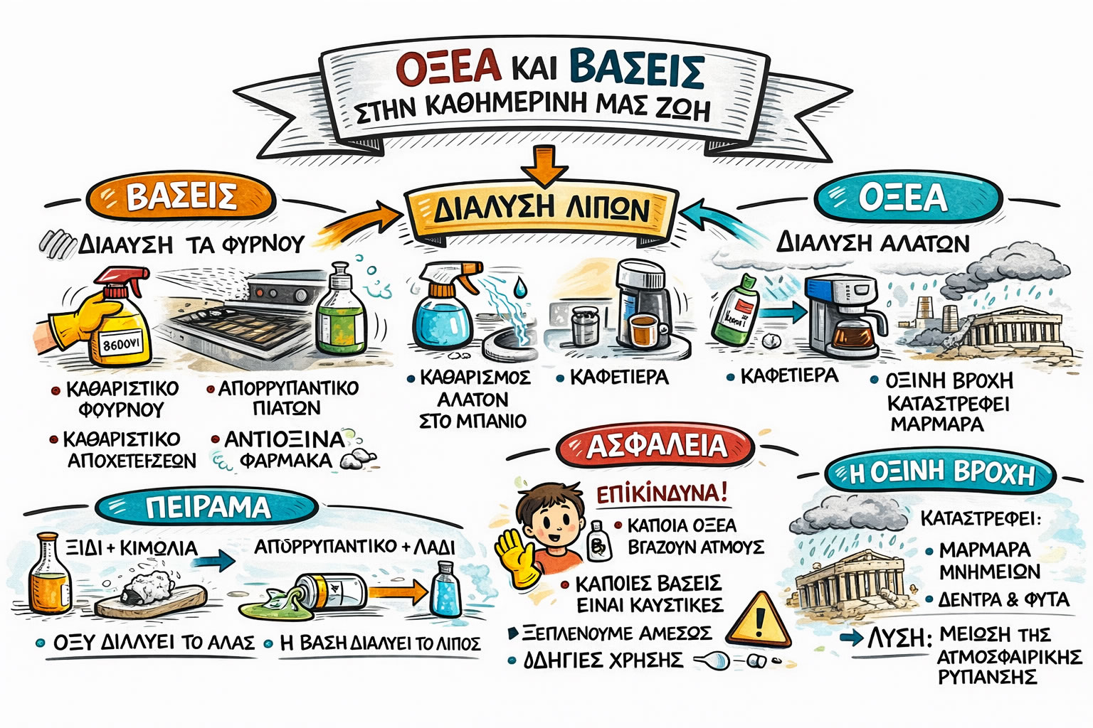 07.03 Οξέα και βάσεις στην καθημερινή μας ζωή