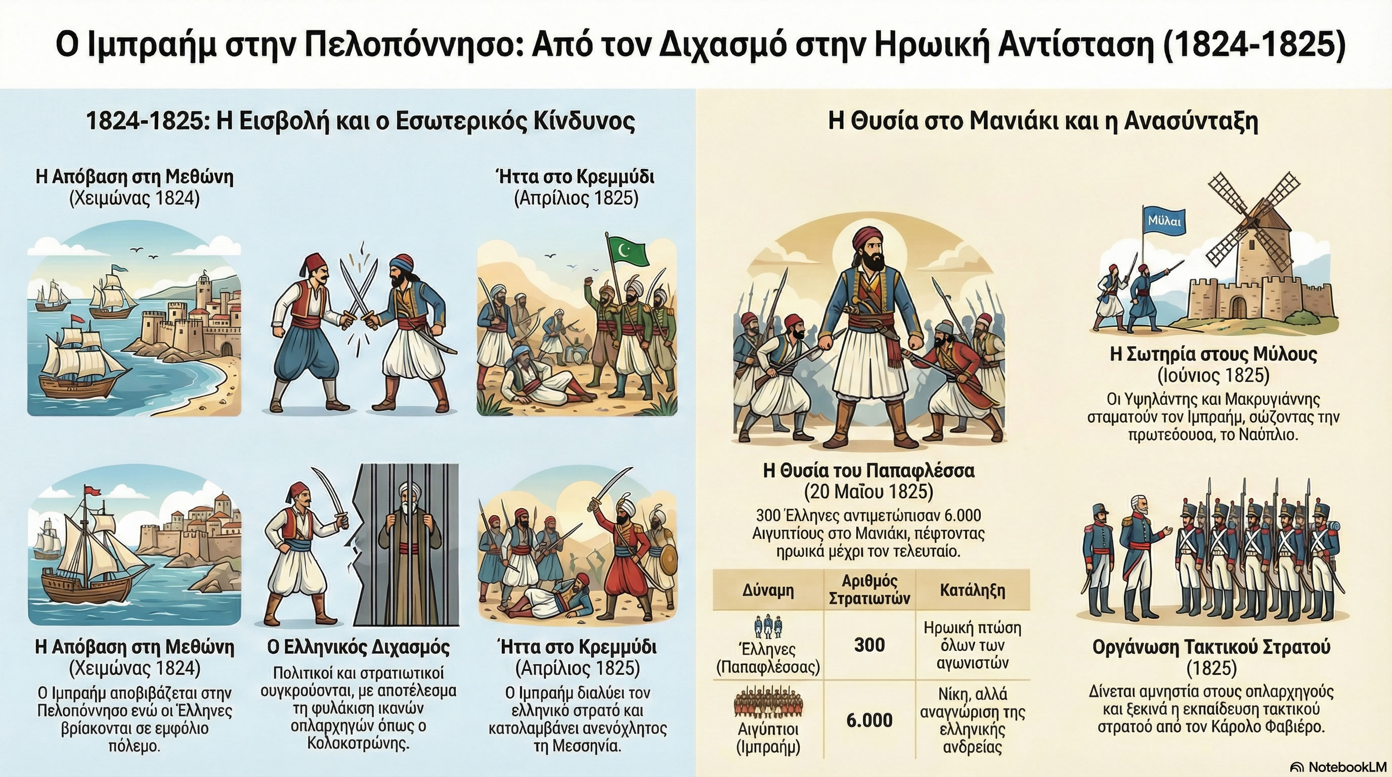 03.11 Ο Ιμπραήμ στην Πελοπόννησο   Ο Παπαφλέσσας