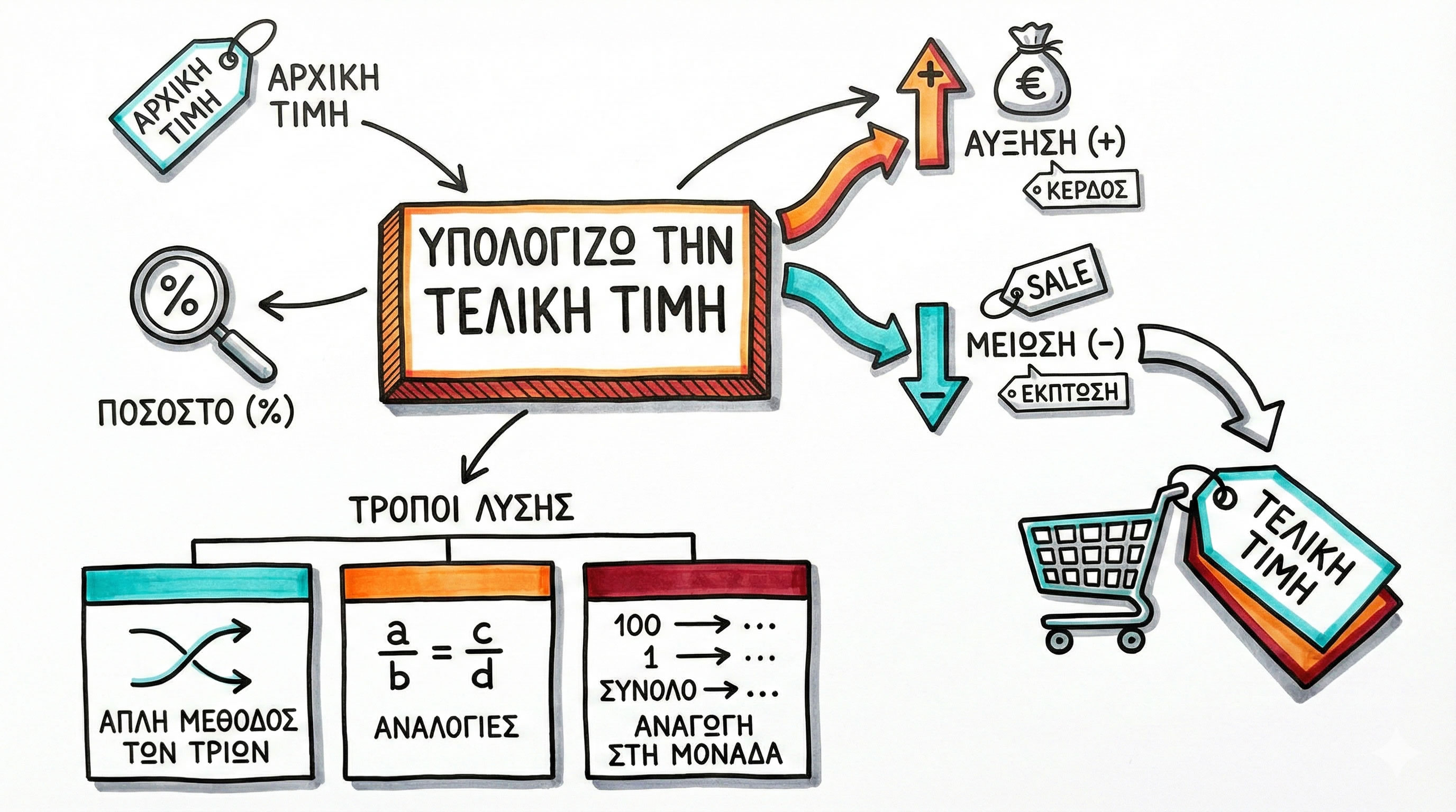 03.42 Λύνω προβλήματα με ποσοστά Βρίσκω την τελική τιμή