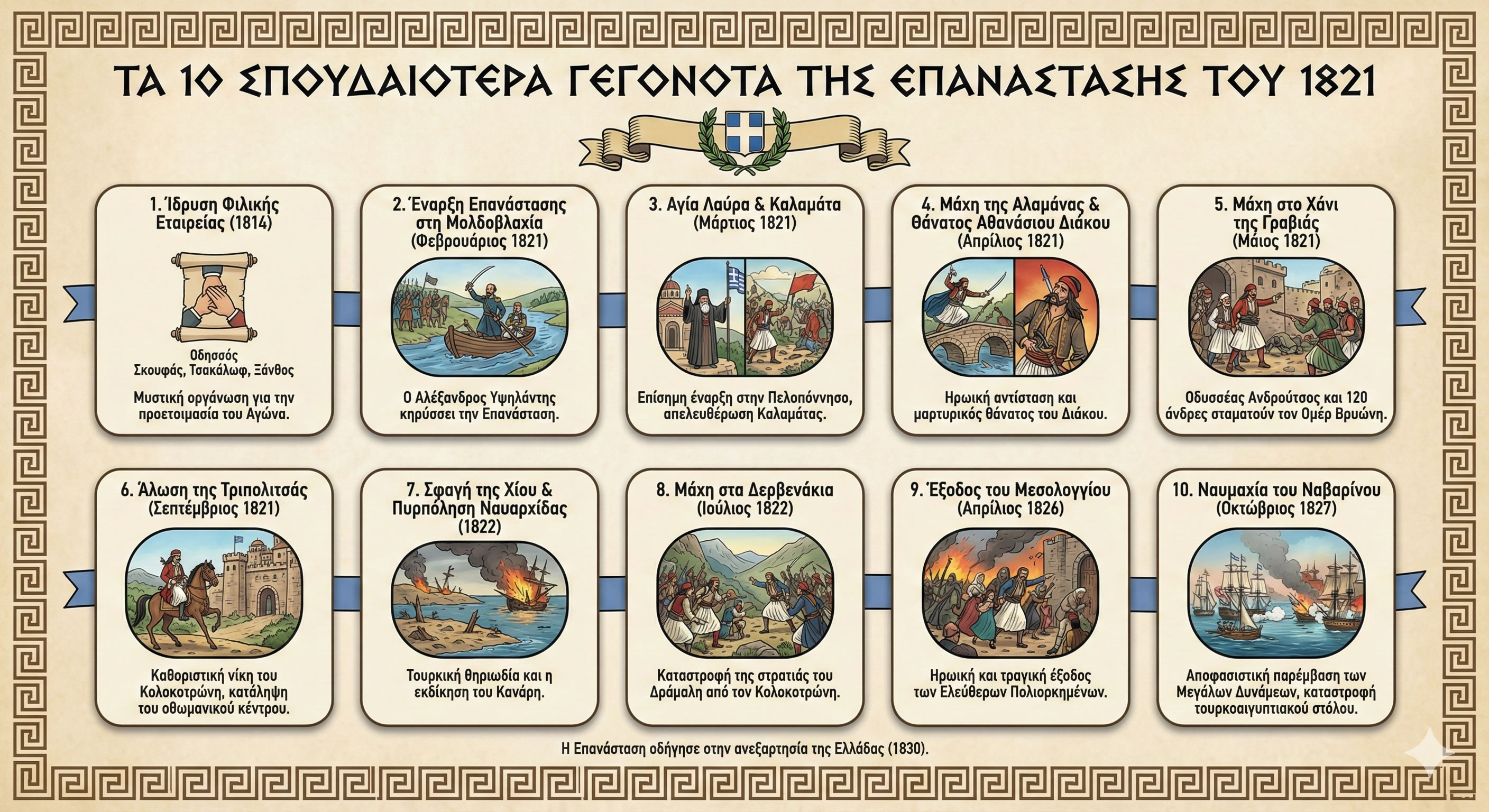 Gemini Infographic   Ta simantikotera gegonota tis epanastasis tou 1821